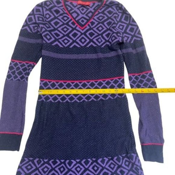 Krimson Klover Purple Fair Isle Sweater Dress - Picture 4 of 6